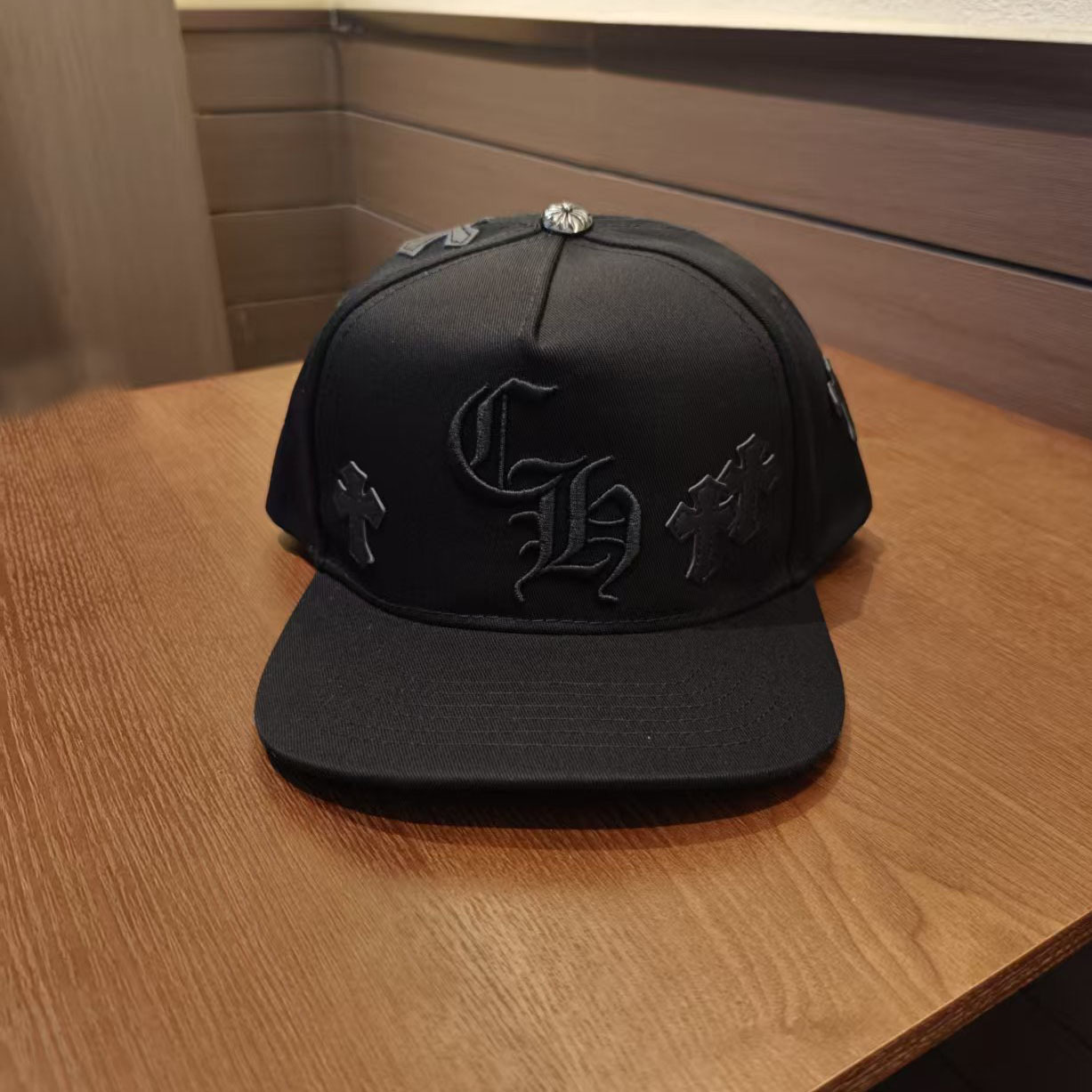 Sombrero para el sol CH Cro de verano para parejas nuevas de moda americana, sombrero de hip-hop de ala plana bordado a la moda ~ sombrero de malla de béisbol