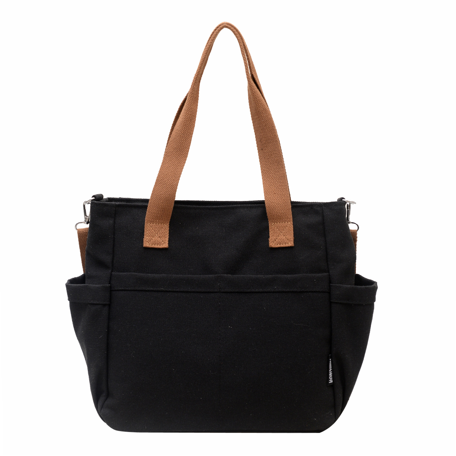 Bolso Tote de Lona para Mujer, Cierre de Cremallera, Múltiples Bolsillos, para Uso Diario