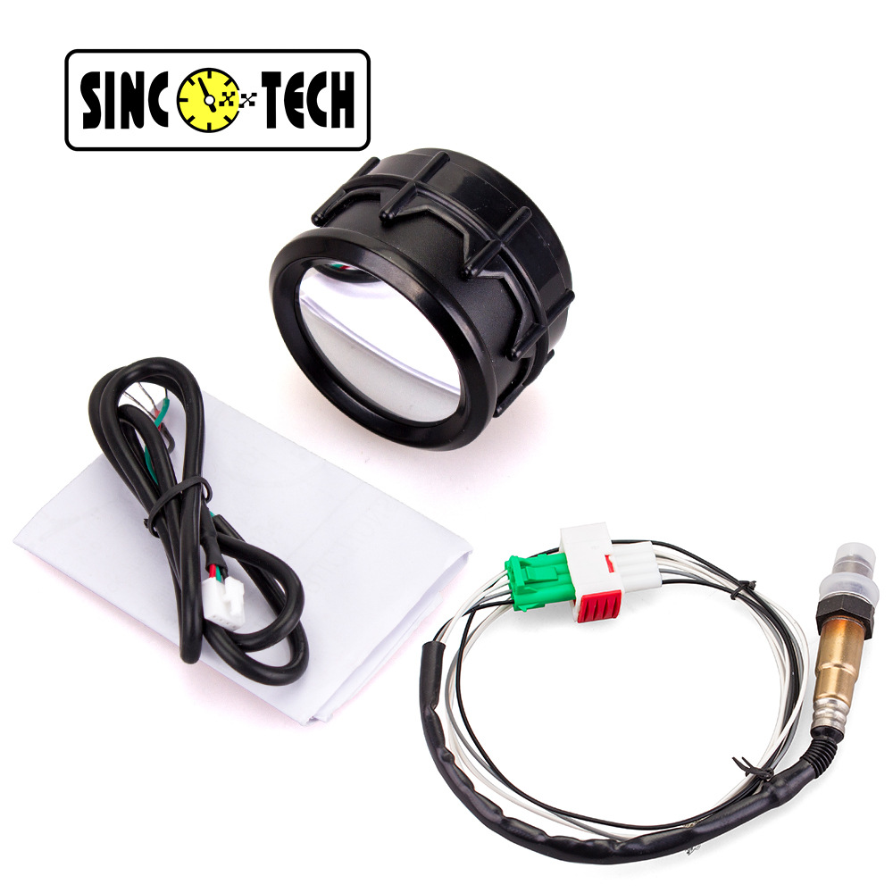 2-Inch 52mm Light Mirror Digital Led Blue Light Air-Fuel Ratio Meter 12V Car Modification Instrument with Oxygen Sensor