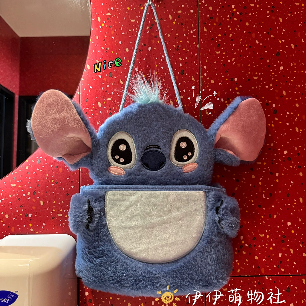 Художественная Stitch трёхмерная подвесная сумка для хранения на стене за дверью плюшевая подвесная карман для хранения мелочей для общежития, настенная подвесная сумка