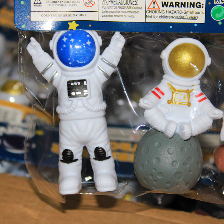 儿童玩具宇航人卡通玩偶航空启蒙玩具套装袋装玩具2元店百货批发