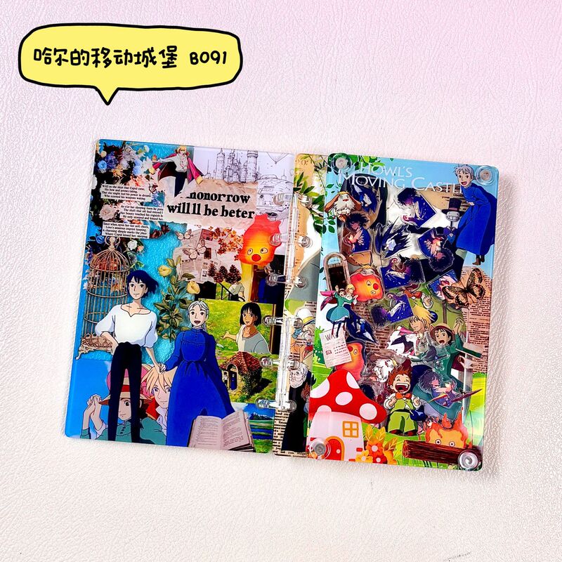 日本の漫画 A7 ルーズリーフノートブックかわいいガーリーハート高価値アニメ学生アクリル|undefined