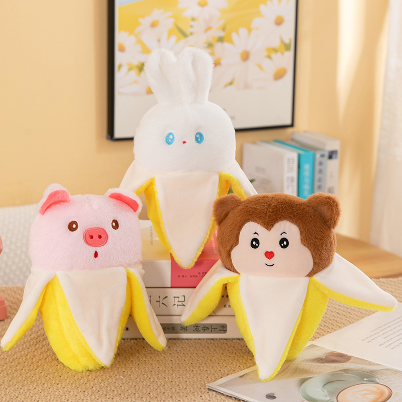 Juguetes de peluche lindos muñecas de frutas almohada muñeca agarra muñeca boda tira muñeca de tela muñeca estand juguetes regalos
