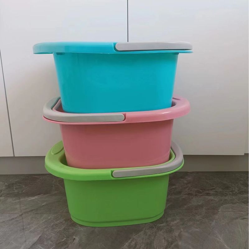 メーカー卸売りプラスチックマッサージ洗面器印刷ロゴ四輪足風呂桶プレゼントプラスチック足風呂|undefined