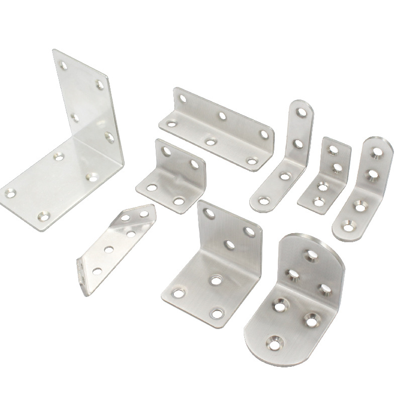 Stainless steel angle code wholesale right angle 90 degrees connector L-shaped iron thickened angle code holder Straight piece small angle code