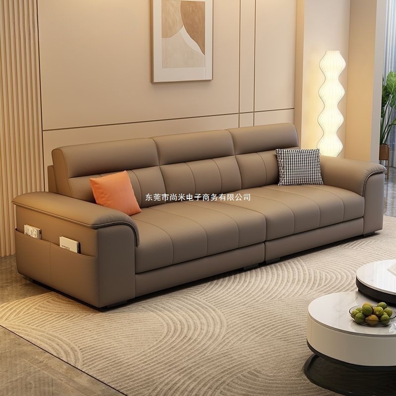 2025 New Italian Light Luxury Sofa Living Room Small Apartment Home Sofa Sofa Straight Sofa Luxury Combination