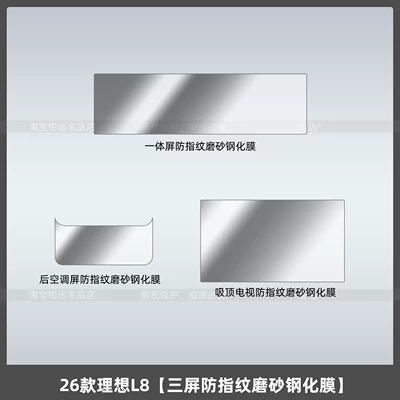 Car interior film | Film, Rear Air Conditioning Display - 26-ideal-l8-three-screen-anti-fingerprint-frosted-tempered-film