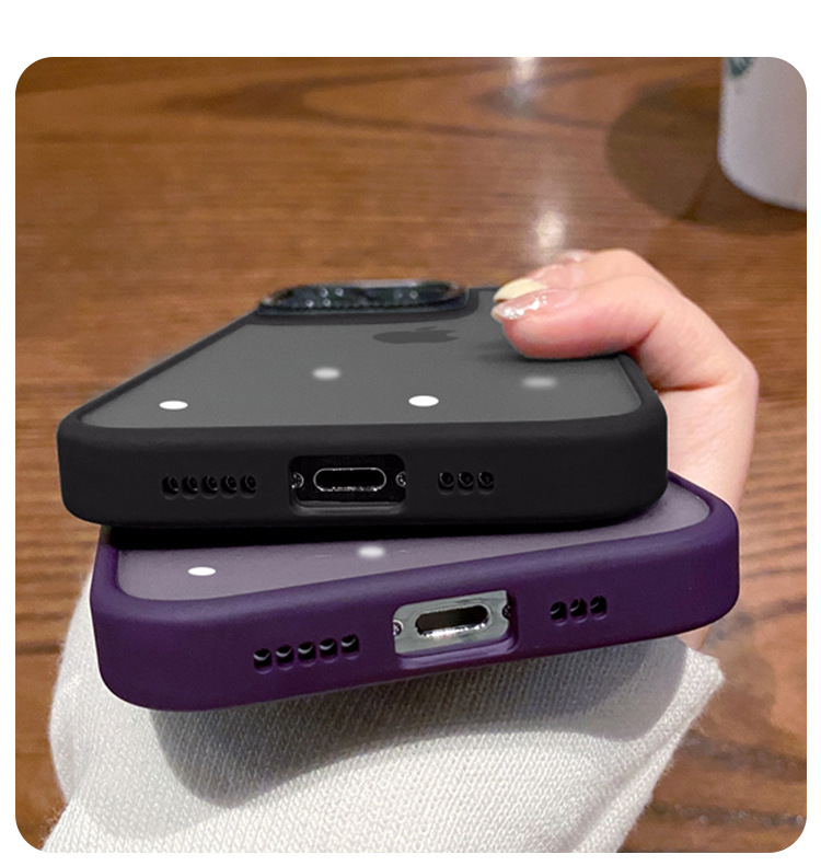 Ốp lưng điện thoại chống rơi TPU mờ cổ điển cho iPhone 14 Pro Max — Đen mờ retro máy ảnh, Máy ảnh Retro mờ màu tím đậm, Yuanfeng màu xanh mờ máy ảnh Retro, Máy ảnh Retro mờ từ tính đen chi tiết 9
