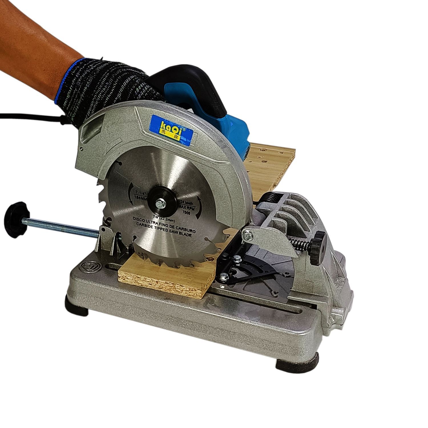 M-220185 小台锯185mm多功能切割机 双滑杆轨道锯木材金属多用锯