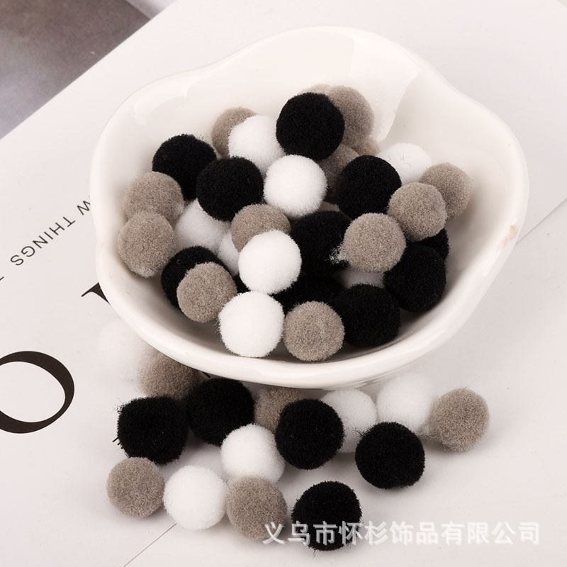 10-30mm color de alta elasticidad color bola de pelo pequeña jardín de infantes niños bricolaje material hecho a mano accesorios