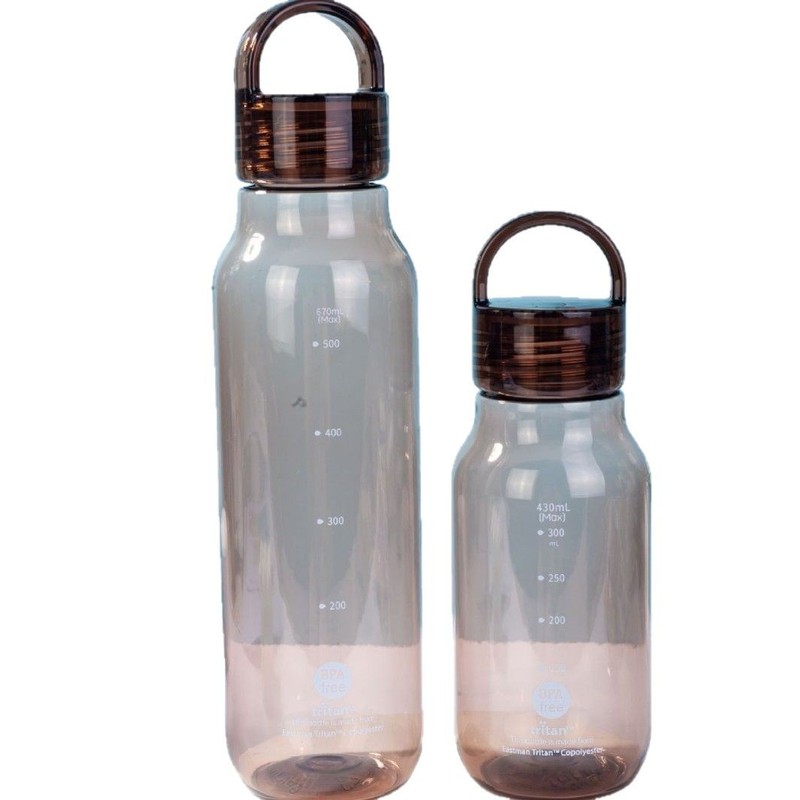 430ml さわやかで実用的、シンプルなスポーツアウトドアポータブルウォーターカップ、ハイエンド三日月カップ、透明なソリッドカラーポータブルカップ|undefined