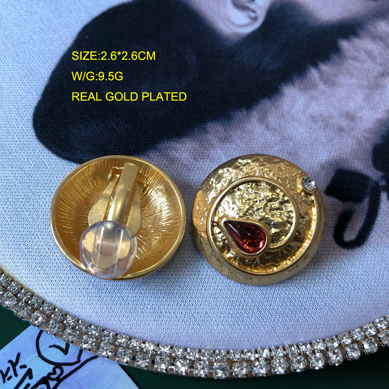Women'S Gender 1 Pair Retro Geometric Alloy Plating Artificial Diamond Women's Earrings