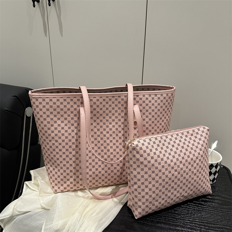2025 primavera nueva moda moda de gran capacidad bolsa de viaje bolsa de hombro portátil bolsa de dos piezas simple