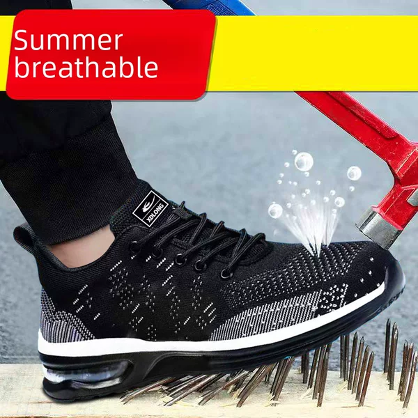 Men's Sports Shoes 2026 Summer New Lace-Up Casual Shoes Air-Cushioned Fly-Knit Running Shoes Wholesale Casual Shoes