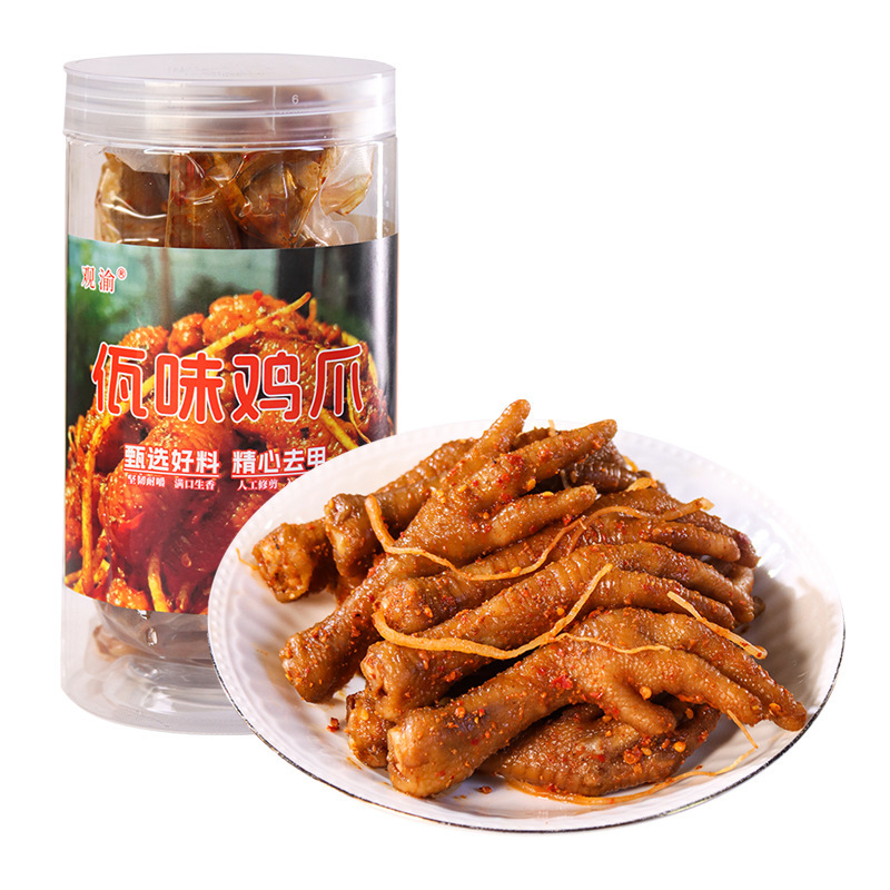 Yunnan-Style Wa-Flavored Chicken Feet 500g Canned, Spicy Vegetable Root Snacks for Satisfying Cravings, Spicy Late-Night Snacks for Watching Dramas