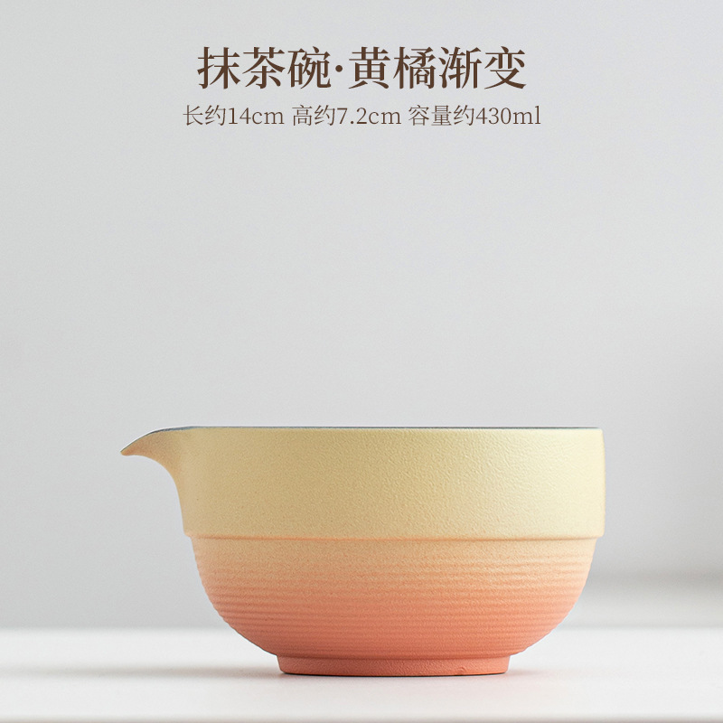 Matcha, tea cup, gradient