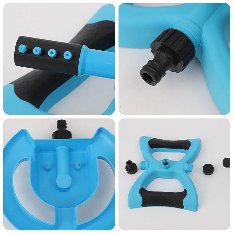 360 grados de riego rociador giratorio en forma de media luna rociador tripartito rociador de agua rociador de paja rociador