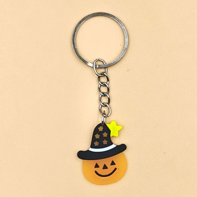 Amazon ベストセラー ハロウィン漫画シリーズ PVC キーホルダー カボチャ海賊ヘッドペンダント アクセサリー在庫あり|undefined