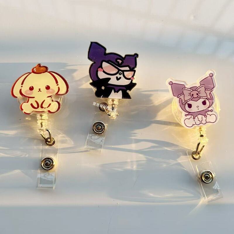 Kuromi Retractable Keychain Nurse Badge Retractable Easy-Pull Buckle Cute Student Id Card Retractable Easy-Pull Buckle
