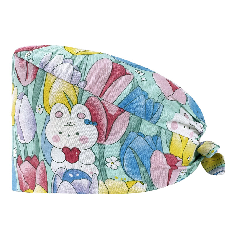 Quirófano sombrero mujer algodón quirúrgico encaje impreso enfermera sombrero nueva hebilla quimioterapia confinamiento masculino oral dental