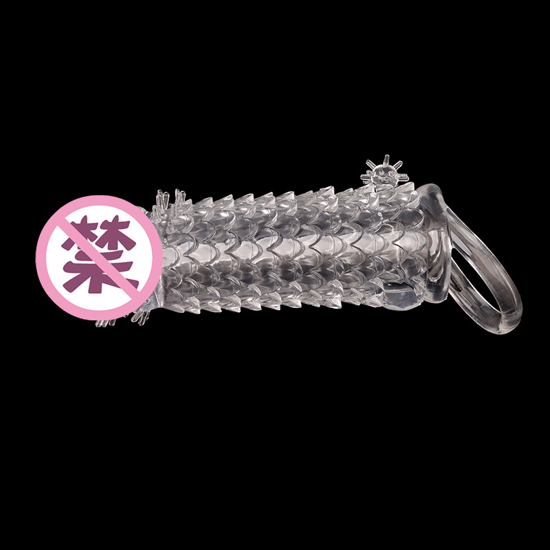 Dragon Scale Textured Penis Sleeve, TPE Wolf Tooth Design, Reusable Adult Toy for Men — detail image 5