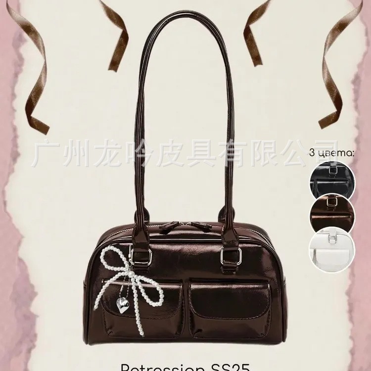 Women's Bags 2026 New Retro Academy Style Versatile Large Capacity Casual College Student Class & Commuter Shoulder Handbag - Thumbnail 2