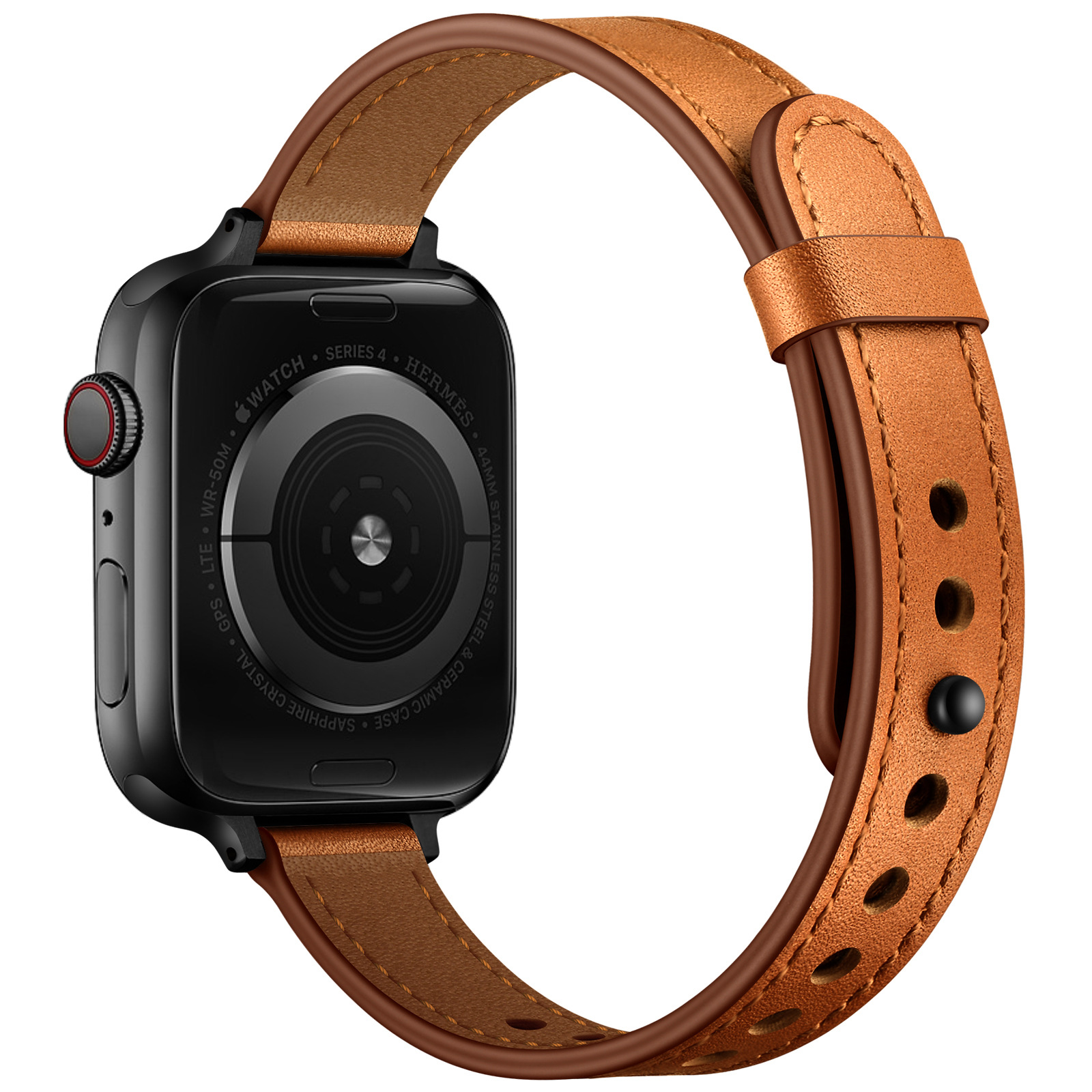 18g Weight Apple watch watchband Classification Genuine leather Material Solid Color Pattern Retro Style Retro Solid Color Apple Watch Watchband 80