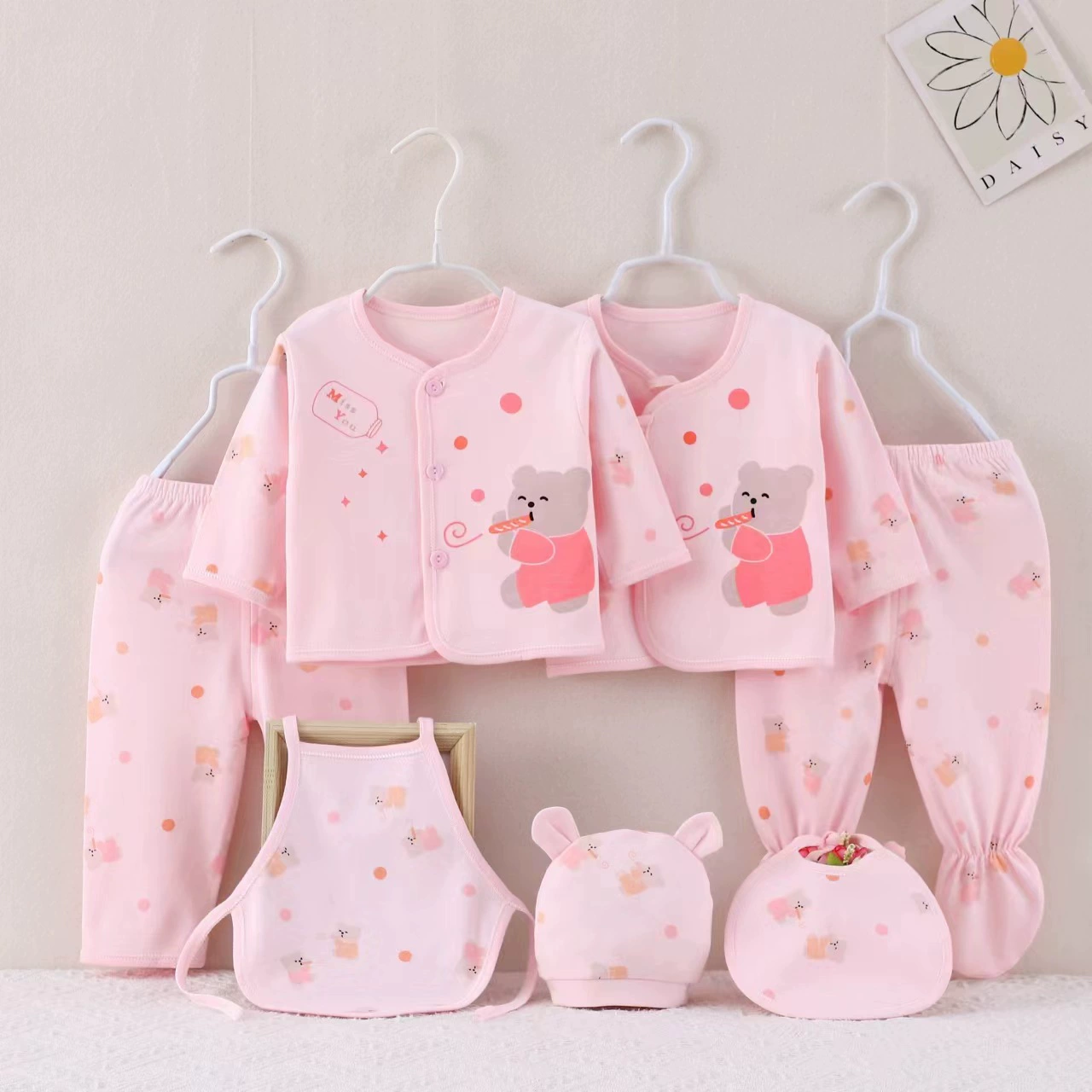 Plastic children's set for new born, sweater, combed cotton