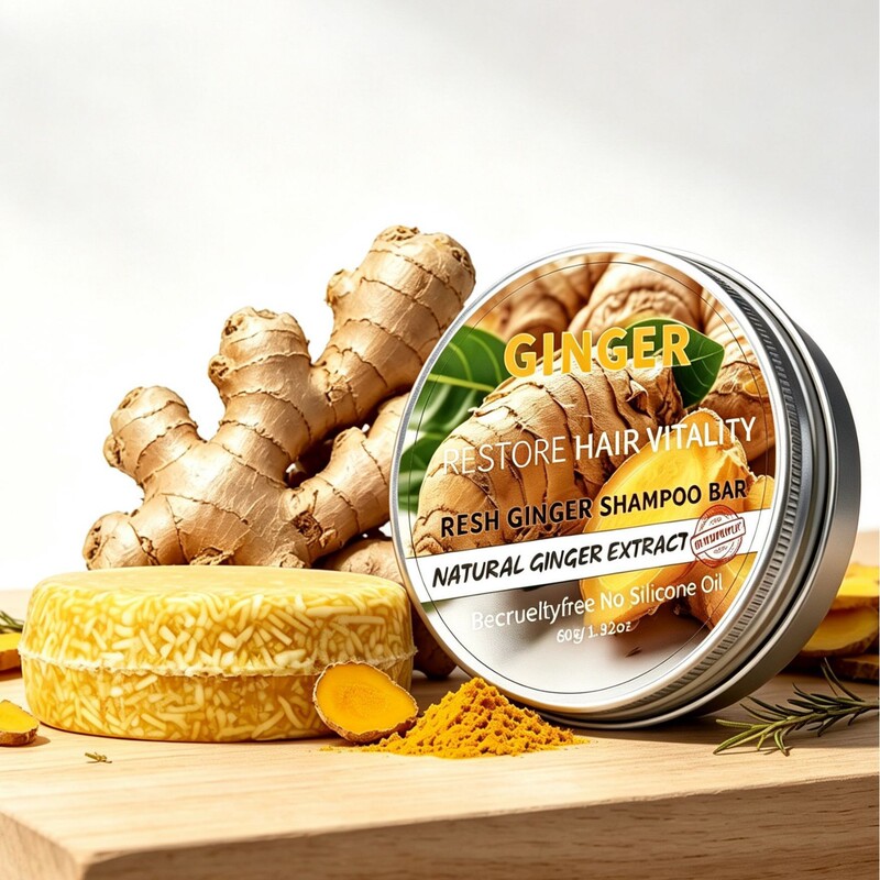 Ginger shampoo soap, hair care soap, cross-border best-selling shampoo soap, tea tree, ginger, polygonum multiflorum, lavender, lemon, deep cleansing