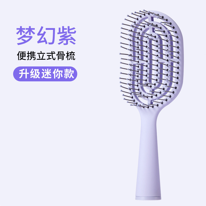 Фиолетовый*гребешок в рубчик*круглая ручка*10#