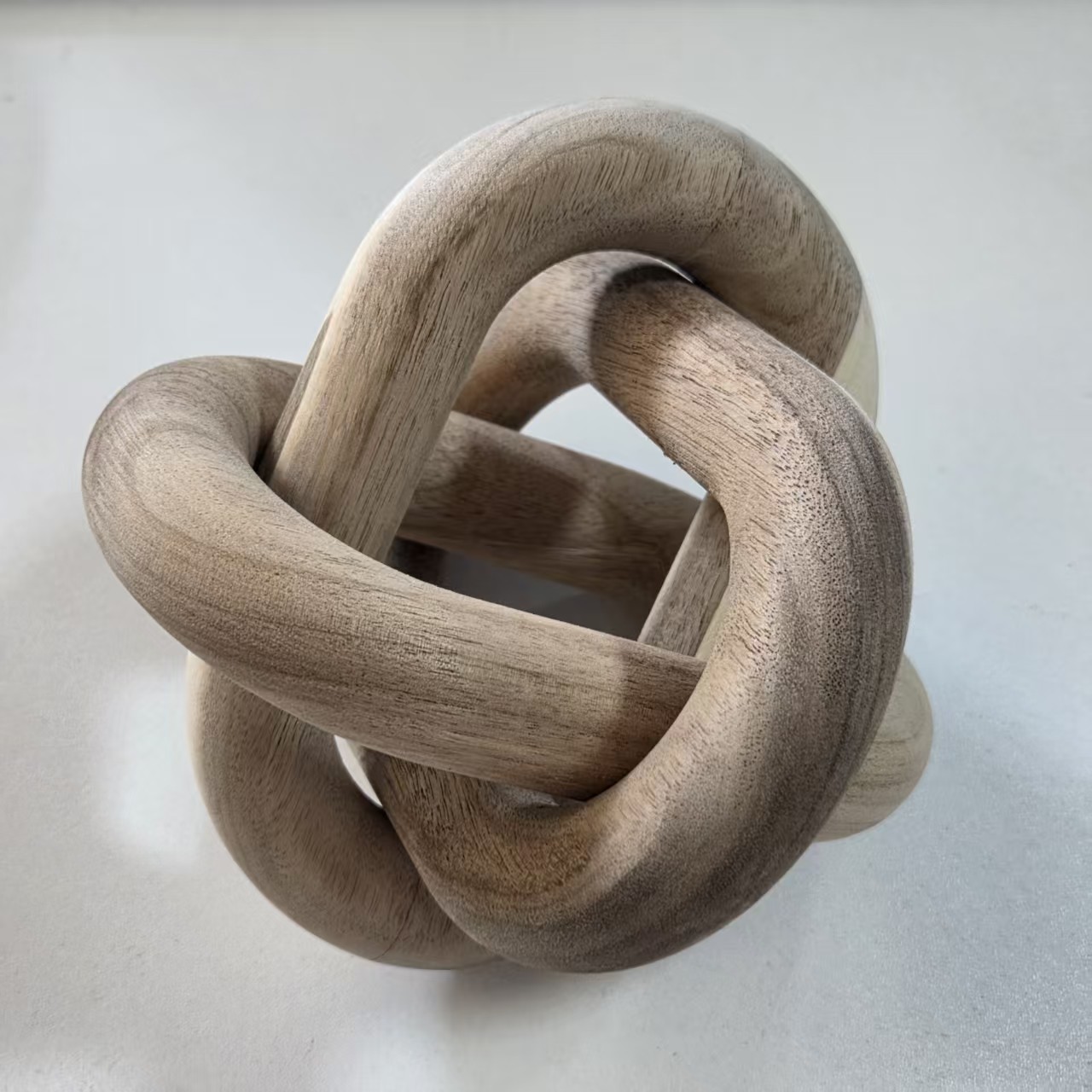 Adorno de Cadena de Madera de 3 Anillos de Madera Maciza Decorativo para Hogar y Oficina