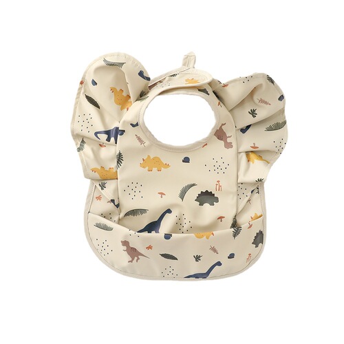 Denmark's new baby food bag angel wings bib PU waterproof bib for children to add complementary food waterproof saliva