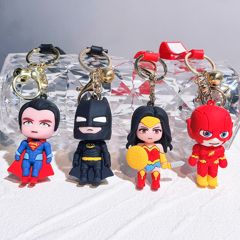 Superhero Keychain Superman Batman Wonder Woman Flash Keychain Ring Car Hanger Small Gift Superhero Keychain Superman Batman Wonder Woman Flash Keychain Ring Car Hanger Small Gift