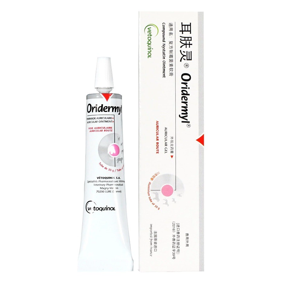 Ear Skin Ling French Weilong Ear Skin Ling Ушные капли для удаления ушных клещей для кошек и собак Уход за ушами для собак и кошек 10 г.