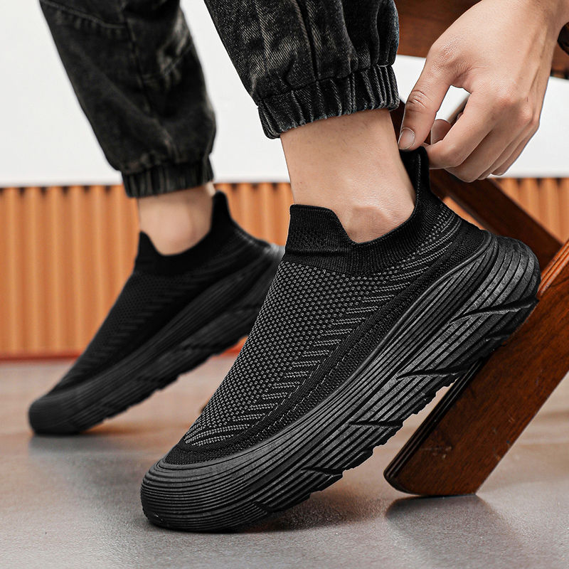 Plasă pentru bărbați, respirabilă, subțire, ultra moale, talpă groasă, rezistentă la uzură și mirosuri, sport de vară cu scobituri_voghion.com