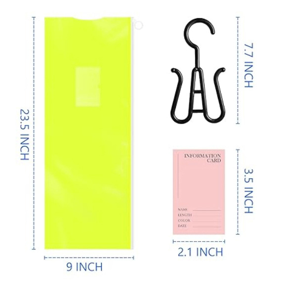 Bolsa de almacenamiento de pelucas de PVC, bolsa antipolvo para pelucas, bolsa con cremallera, organizador de almacenamiento de viaje colgable