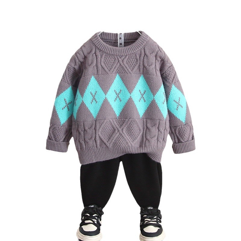 6532 suéter niño invierno casual top 2024 nuevo suéter bebé otoño e invierno suéter de punto para niños
