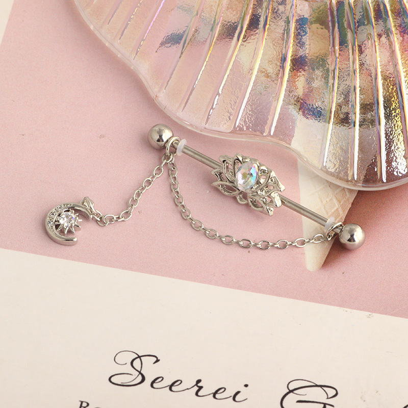 Stainless Steel Industrial Ear Long Rod Body Piercing Ear Bone Nail Export Jewelry detail image 44