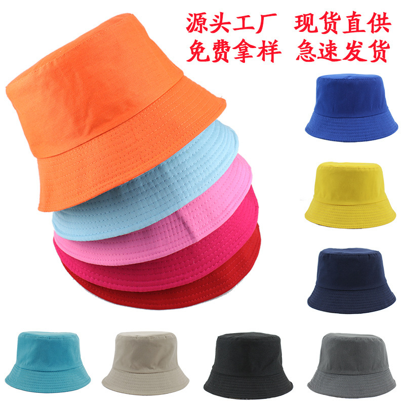 Stall cheap cross-border polyester fisherman hat screen printing hot stamping embroidery custom advertising basin hat custom wholesale