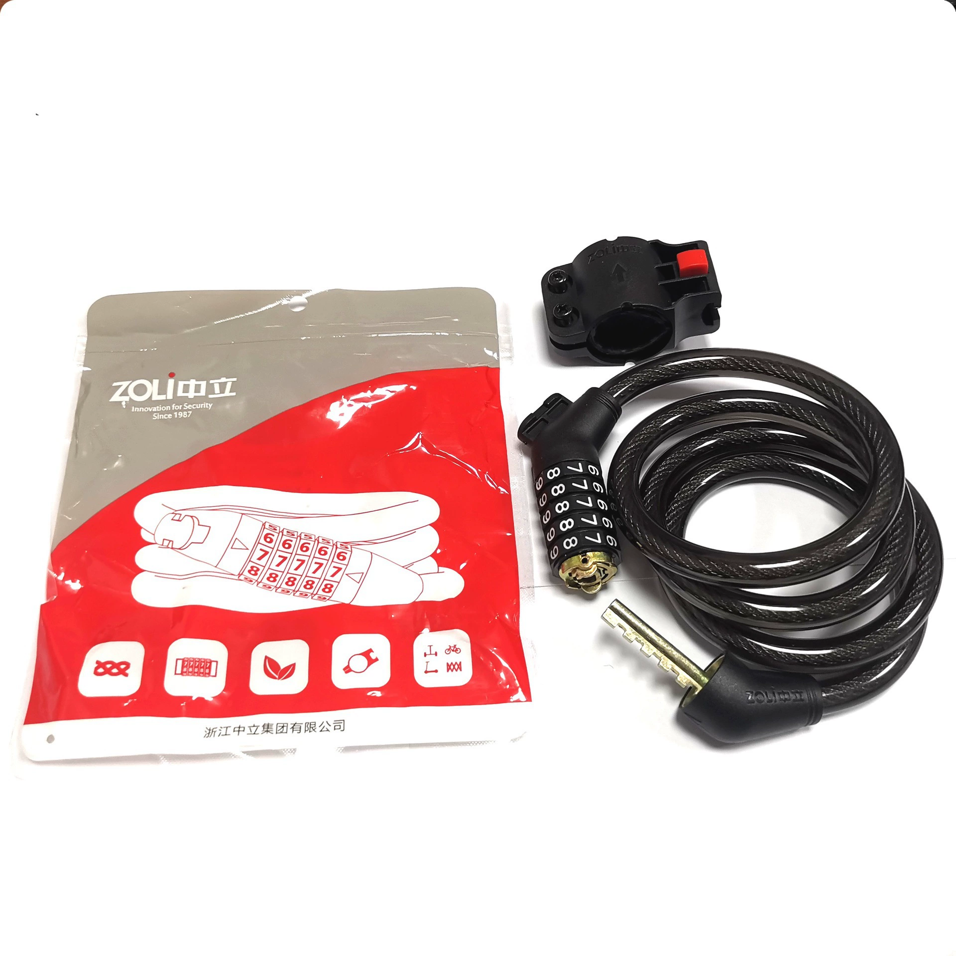 Нейтральный Пароль замок из легированной стали с головкой горный велосипед пятизначный замок с паролем велосипедный замок из стальной проволоки цепной замок