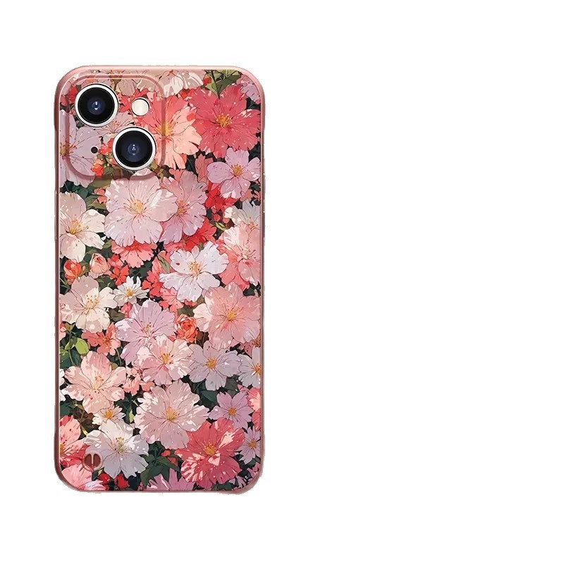 Iphone16リンゴ16e携帯ケースiphone 15/14 pro max縁なし花331|undefined