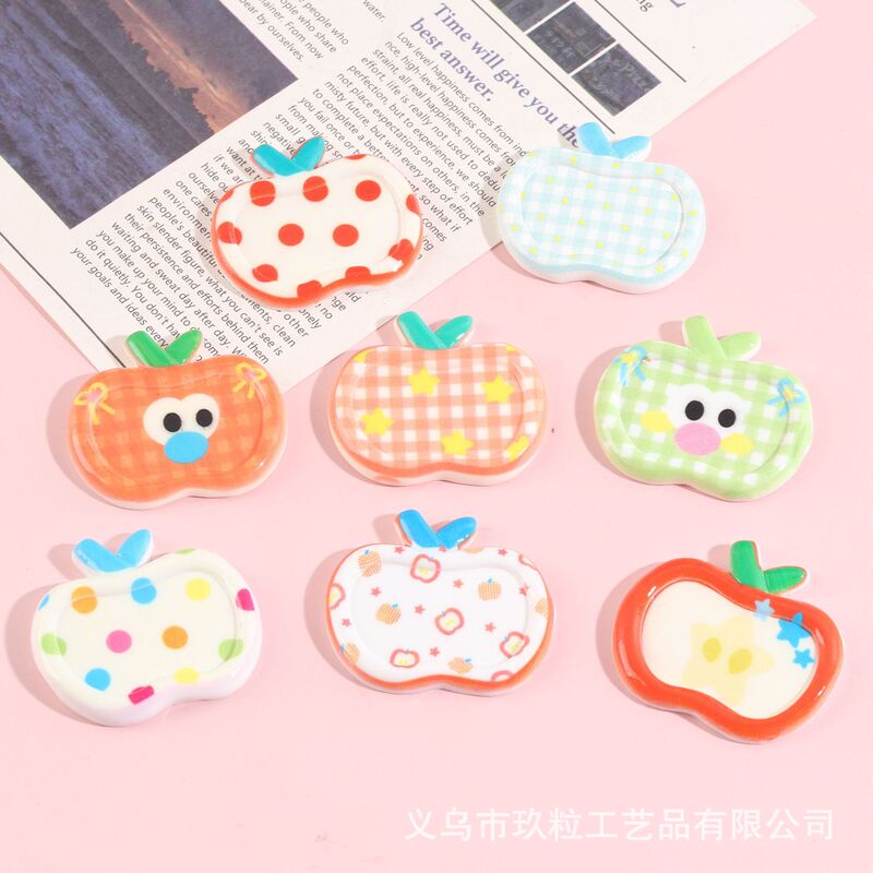 Cartoon Big-Eyed Polka Dot Plaid Apple Resin Accessories DIY Cream Glue Clogs Hair Accessories Keychain Fridge Magnet Cartoon Big-Eyed Polka Dot Plaid Apple Resin Accessories DIY Cream Glue Clogs Hair Accessories Keychain Fridge Magnet