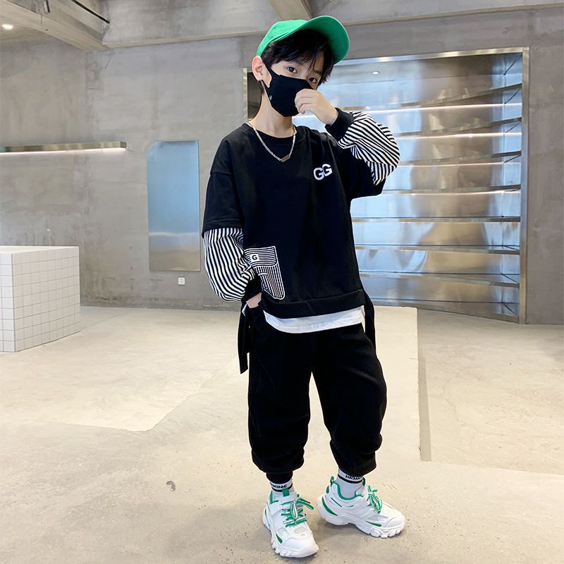 Chlapecká sada 2023, jarní a podzimní, nové dětské, hezké módní oblečení, moderní dětský čistý červený svetr Tidal_voghion.com