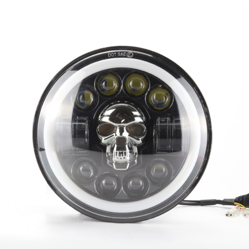 Faros LED para automóviles, accesorios modificados de 7 pulgadas, vehículos todoterreno, nuevas luces de calavera, faros Harley