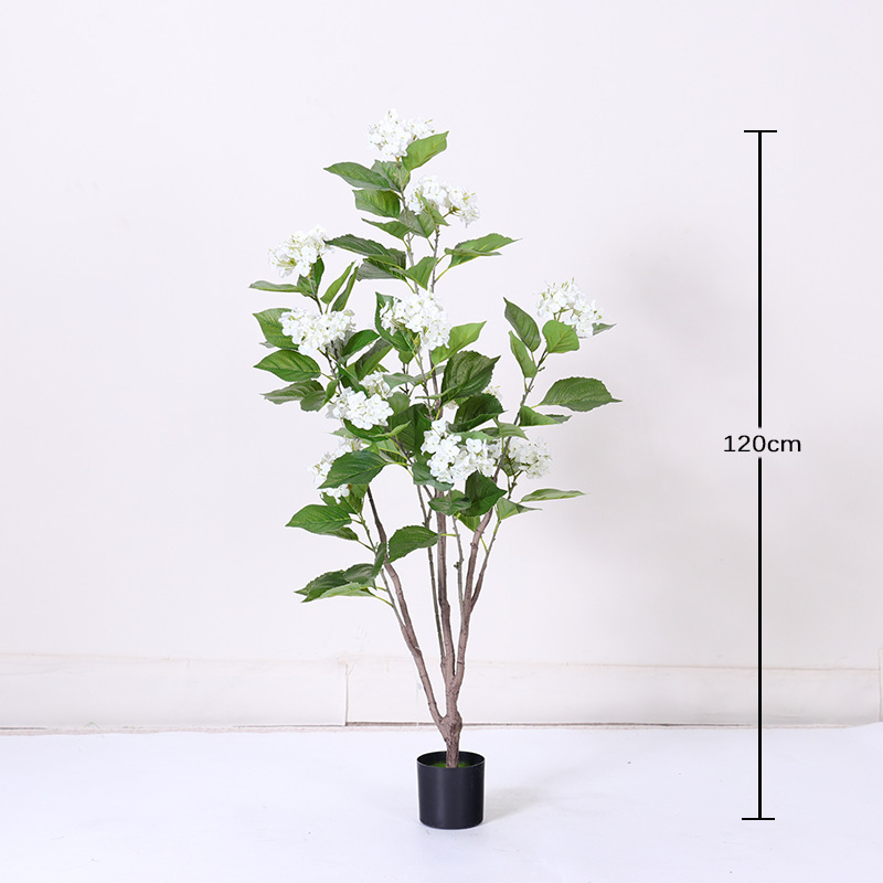 ハイエンド模擬アジサイの木、紫色のスノードーム、緑の植物、フェイクツリー、ホームモールの店のウィンドウ、軽くて豪華な装飾品|undefined