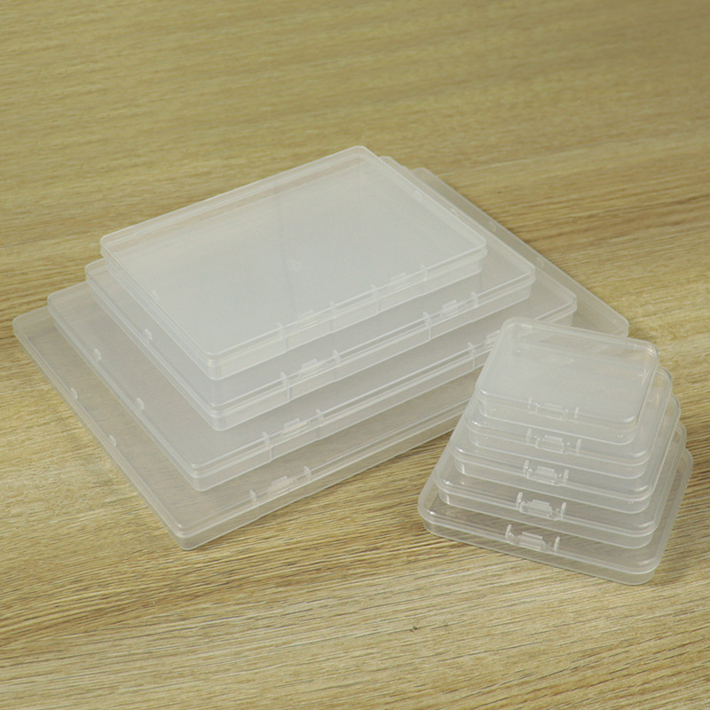 Amazon 17MM plastic packaging box PP jewelry parts rectangular box cross-border transparent flat box storage finishing