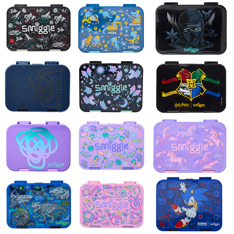 Fiambrera australiana smiggle fiambrera para estudiantes y niños fiambrera de material tritan caja de frutas de picnic al aire libre