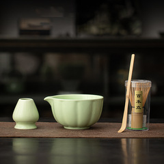 国境を越えた抹茶セット、注ぎ口付き日本抹茶茶碗、百本立茶筌、宋代茶道具