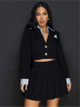 D 13929 Women's Blazer Top Skirt Set ��װ�����°���ȹ �羳��
