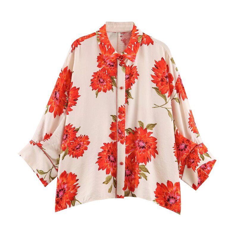 AliExpress Wholesale Summer New Women's Fashion Versatile Floral Print Collared Lace Elbow-Length Sleeve Shirt 7086348 AliExpress Wholesale Summer New Women's Fashion Versatile Floral Print Collared Lace Elbow-Length Sleeve Shirt 7086348